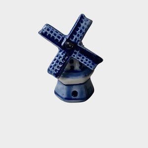 Miniature Blue & White Windmill
